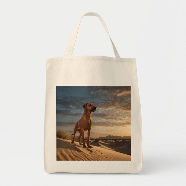 Elegant Rhodesian Ridgeback Livsmedel Tote Tygkasse (Framsidan)