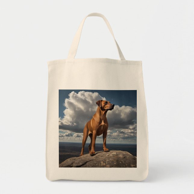 Elegant Rhodesian Ridgeback Livsmedel Tote Tygkasse (Framsidan)