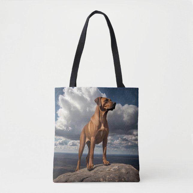 Elegant Rhodesian Ridgeback Shoulder Tote Tygkasse (Framsida)