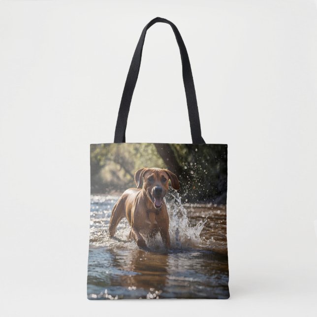 Elegant Rhodesian Ridgeback Shoulder Tote Tygkasse (Framsida)