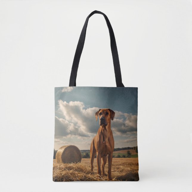 Elegant Rhodesian Ridgeback Shoulder Tote Tygkasse (Framsida)
