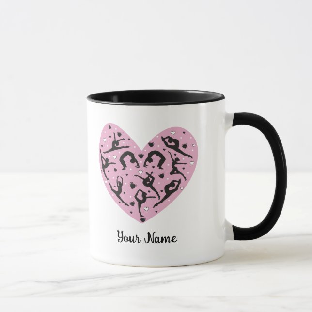 Elegant Rhythmic Gymnastics Personalized Mug Mugg (Höger)