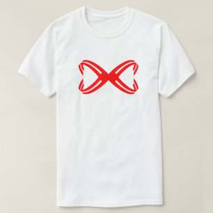 Elegant Ribbon linje Bokstav X Monogram T Shirt