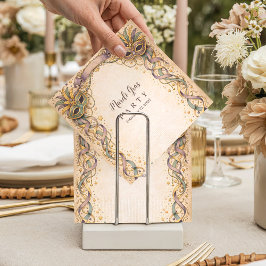 Elegant Ribbon Mask Mardi Gras Masquerade Pappersservett