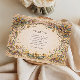 Elegant Ribbon Mask Mardi Gras Masquerade Tack Kort