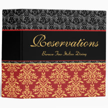 Elegant Rik Damask Restaurant Reservation Bok