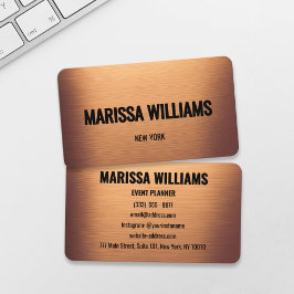 Elegant Rik Koppar Guld Modern Affärskort Visitkort