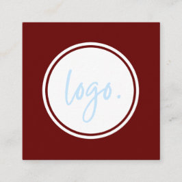 ELEGANT RIK RED FÄRG MINIMALIST AFFESS LOGOTYP FYRKANTIGT VISITKORT