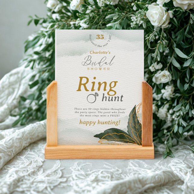 Elegant Ring Hunt-Möhippa-spelkort Inbjudningar (Skapare uppladdad)