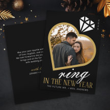 Elegant ring i det nya året Förlovnings jul
