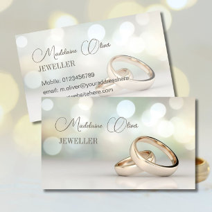 Elegant Ringar judeler Celebrant Professionell Visitkort