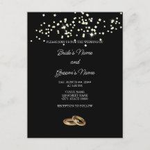 Elegant Ringar Rhinestones bröllopsinbjudan