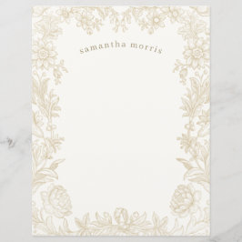 Elegant Ritad Blommigt - journalpapper för elfte s