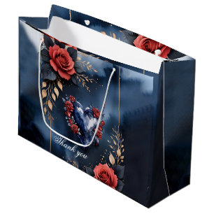 Elegant ro arrangemang med guldblad