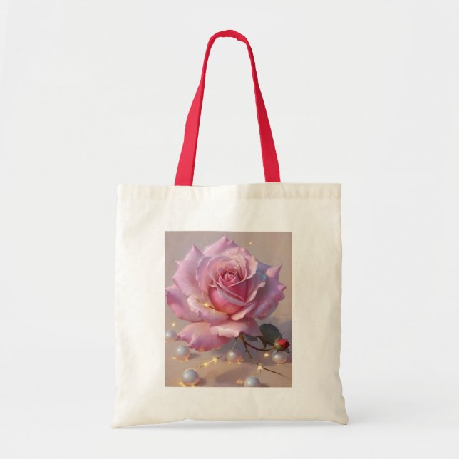 Elegant Ro Bild Tote Bag Tygkasse (Framsidan)