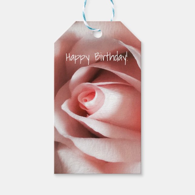 Elegant Ro Birthday Gift Märkres Presentetikett (Framsidan)