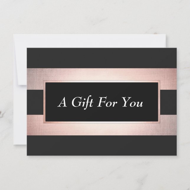 Elegant Ro Black Salon Gift Certificate (Framsida)