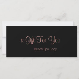Elegant Ro Black Salon Gift Certificate