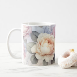 Elegant Ro Blommar Kaffemugg