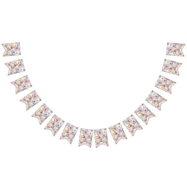 Elegant Ro Blommar Vimplar (Alla)