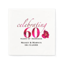 Elegant ro blommigt 60-årsdagen namn