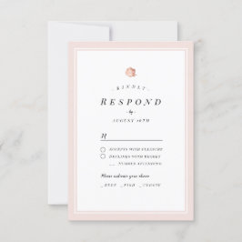 Elegant Ro blommigt guld minimalist bröllop OSA Kort