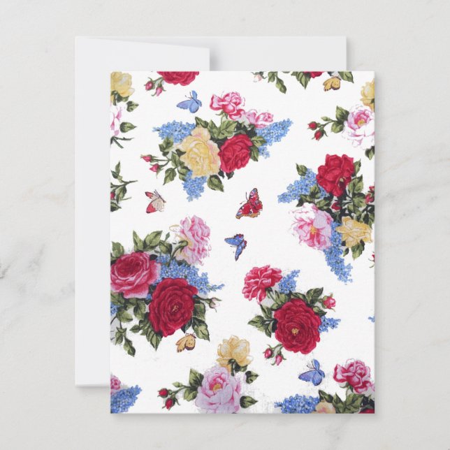 Elegant ro blommigt-knappar för giftig vintage (Framsida)