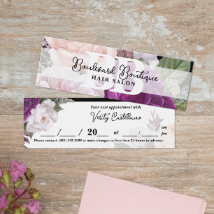 Elegant Ro Blommigt Salon Bookmark Möte Mini Visitkort