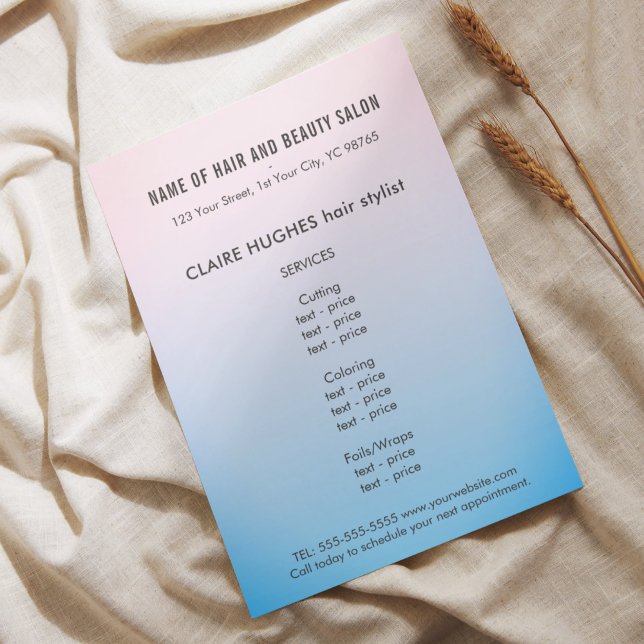Elegant Ro Blue Gradient Beauty Flyer (Skapare uppladdad)