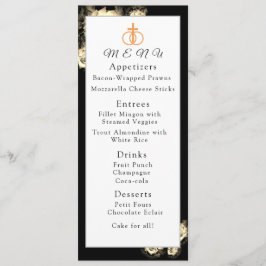 Elegant Ro Bröllop Menu Meny