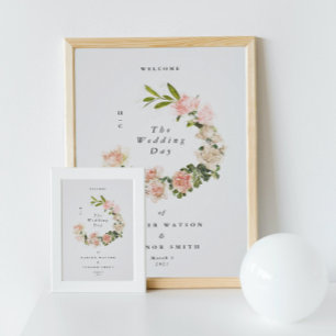 Elegant Ro Bröllop Romantik välkomstPoster i Poster