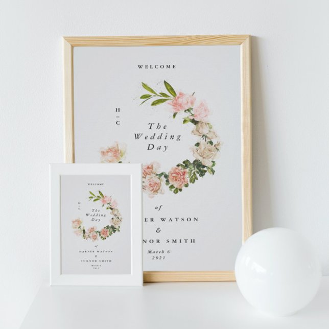 Elegant Ro Bröllop Romantik välkomstPoster i Poster (Skapare uppladdad)