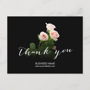 Elegant Ro Calligraphy Business Tack Vykort