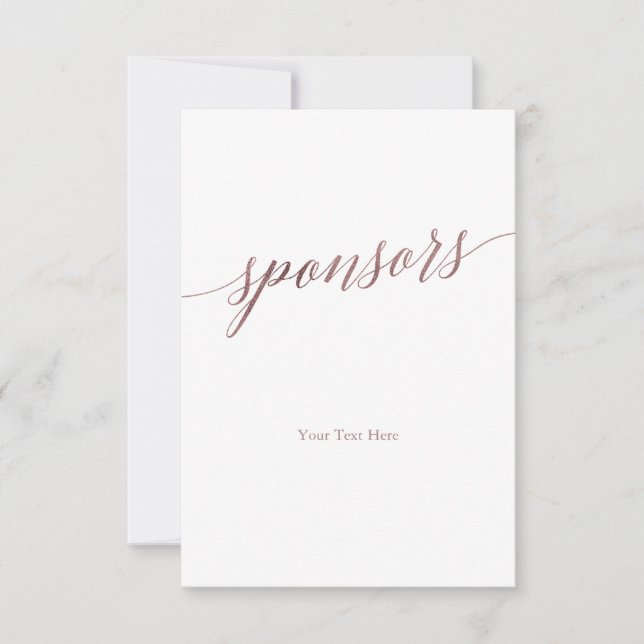 Elegant Ro Calligraphy Sponsors Sign (Framsida)
