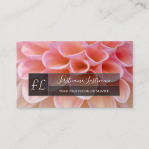 Elegant ro dahlia-grått-rektangulär monogram visitkort