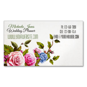 Elegant Ro Designer Planner Florist Magnetiska Visitkort