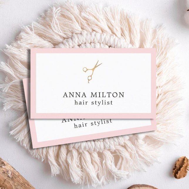 Elegant Ro Faux Guld Sissors Hair Stylist Visitkort (Skapare uppladdad)