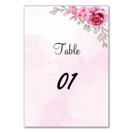 Elegant Ro Flower Personlig Bröllop Bordsnummer