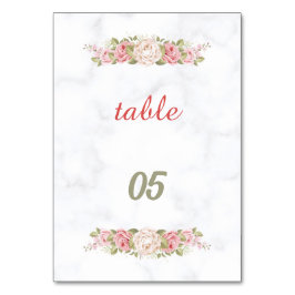 Elegant Ro Flower Personlig Bröllop Bordsnummer