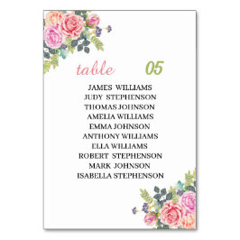 Elegant Ro Flower Personlig Bröllop Bordsnummer