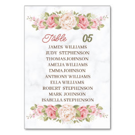 Elegant Ro Flowers Personlig Bröllop Bordsnummer