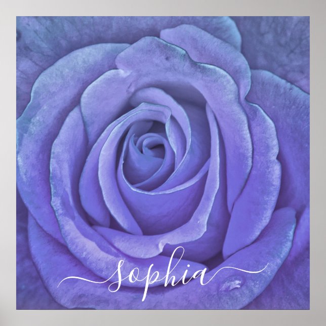 Elegant Ro-fototillfoto till Namn Poster (Framsidan)