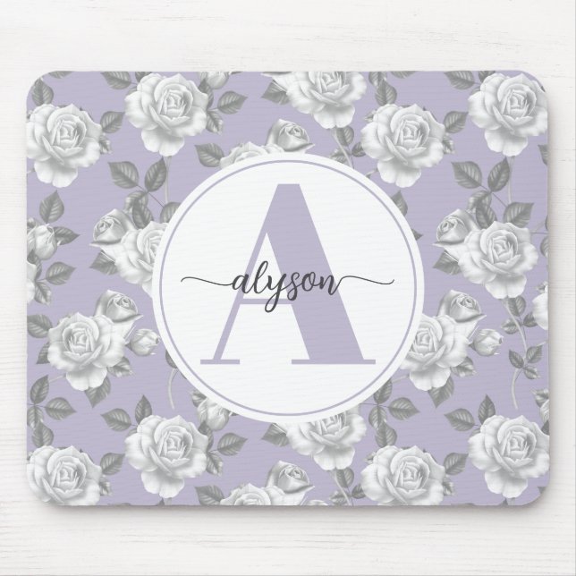 Elegant Ro Garden i Lavender Monogram musmatta (Framsidan)