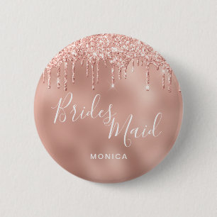 Elegant ro glitter droppar bridesmaid knapp