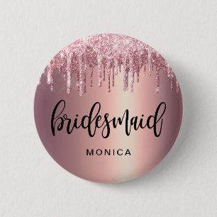 Elegant ro glitter droppar bridesmaid knapp