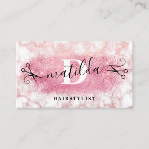Elegant ro glitter frisyr visitkort