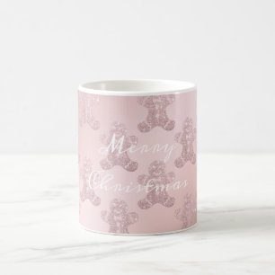 Elegant Ro Glitter Pepparkaksgubbe Mönster Kaffemugg