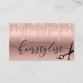 Elegant ro glitter sax hårstilist squ visitkort