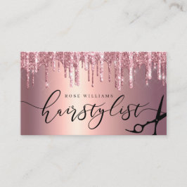 Elegant ro glitter sax hårstilist squ visitkort