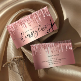 Elegant ro glitter saxar hårstylist squ visitkort
